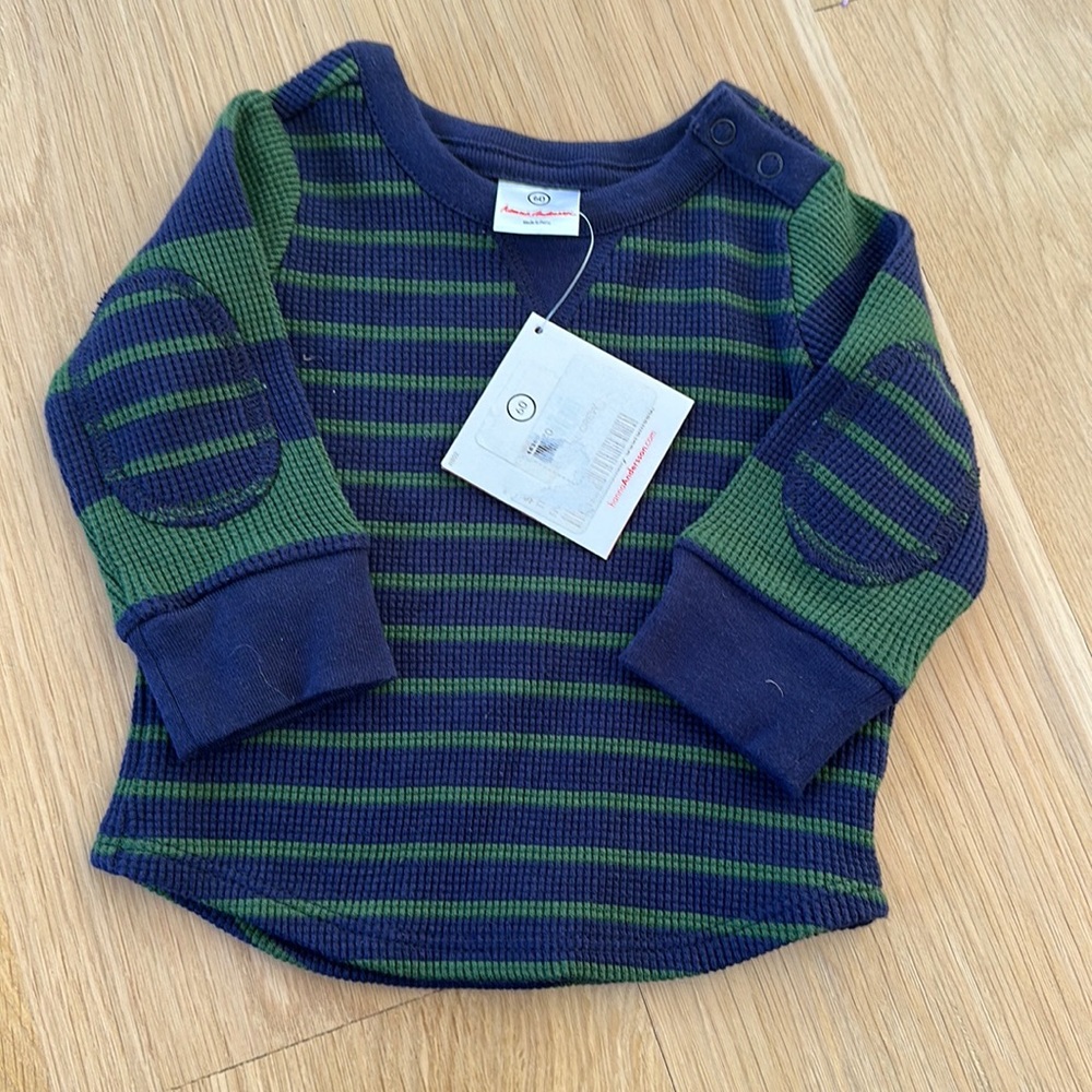Hanna Anderson NWT waffle top 6-9mths